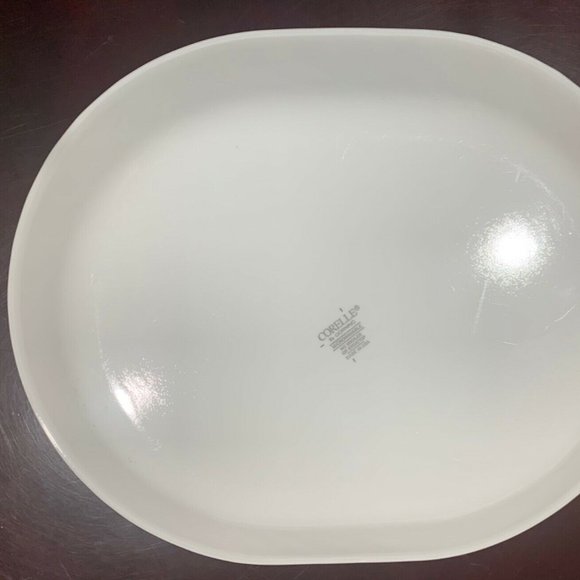 Blue Velvet Rose 12 1/4" x 10" Oval Serving Platter by Corelle (Corning) - Picture 3 of 3